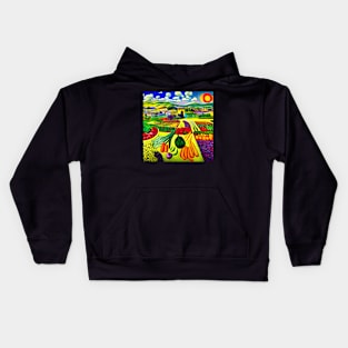 Assorted Vegetables In The Countryside Kids Hoodie